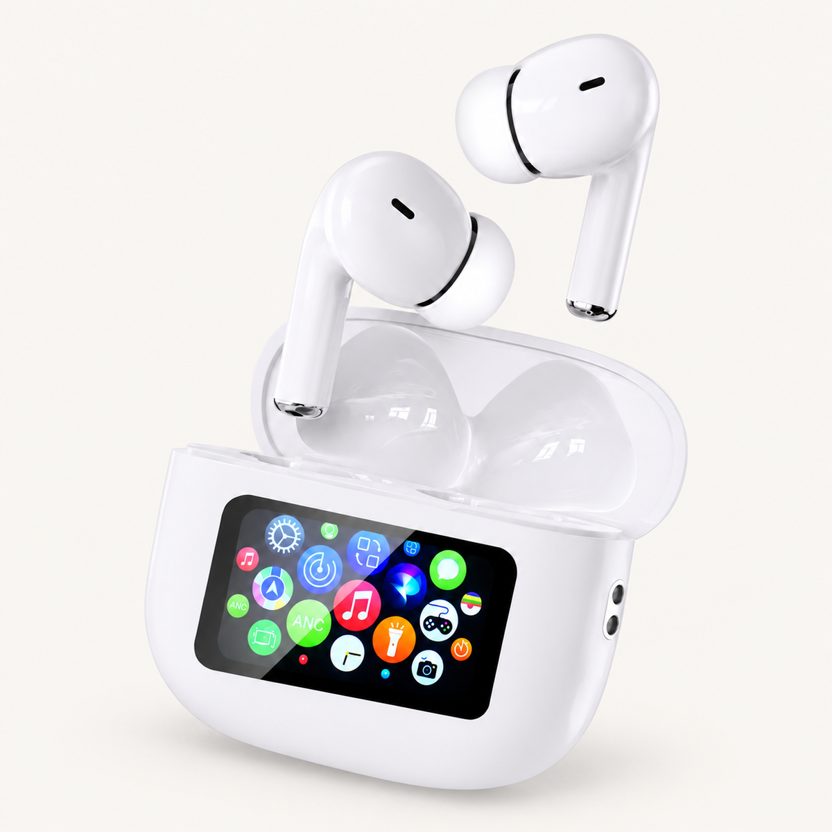 Audífonos Bluetooth A9 Pro con Pantalla Táctil y Cancelación de Ruido