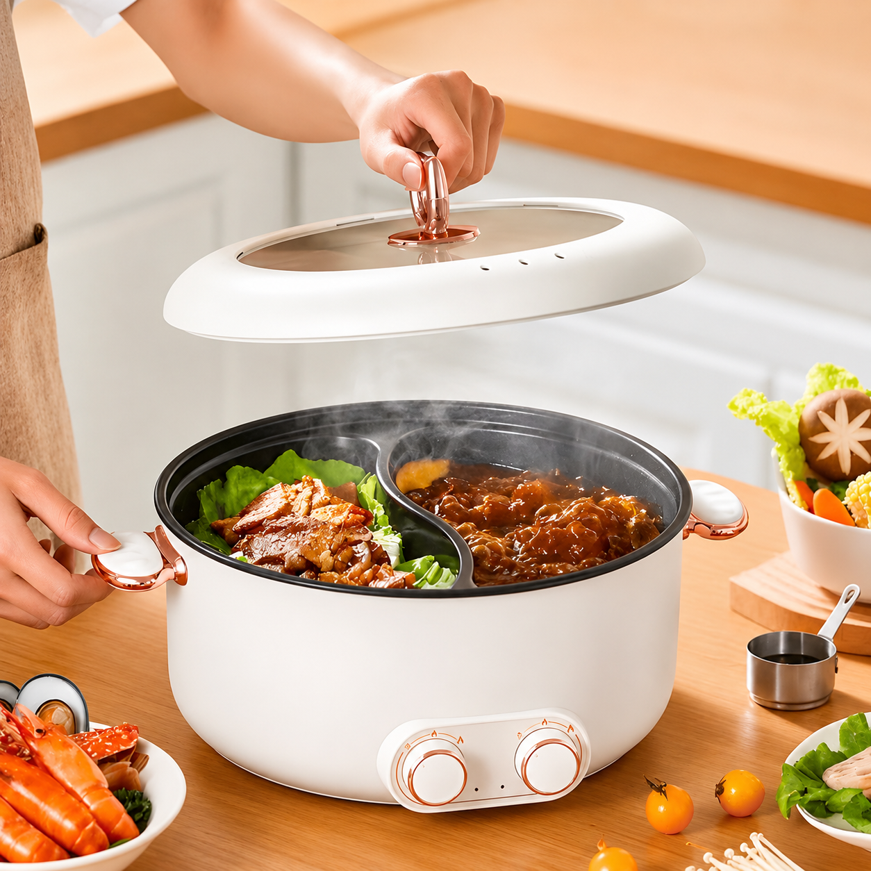 Electric Pot multifuncional de 6 litros