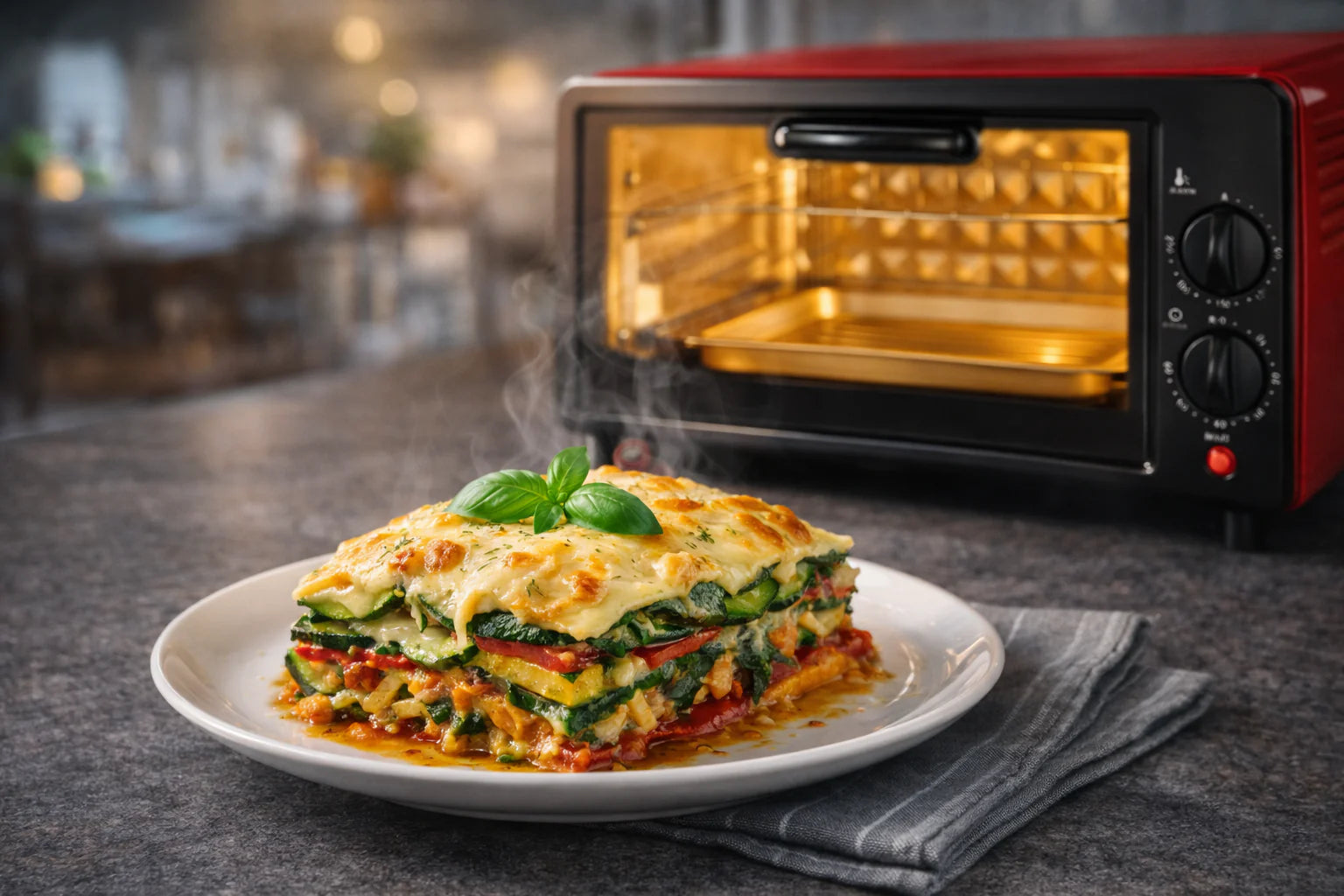 Lasaña de verduras al horno eléctrico