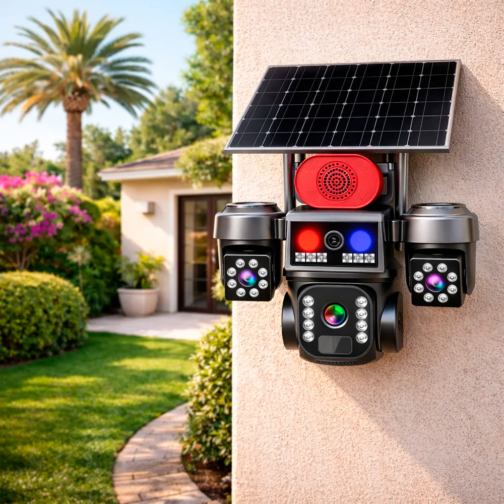 Cámara Solar Triple lente Wifi