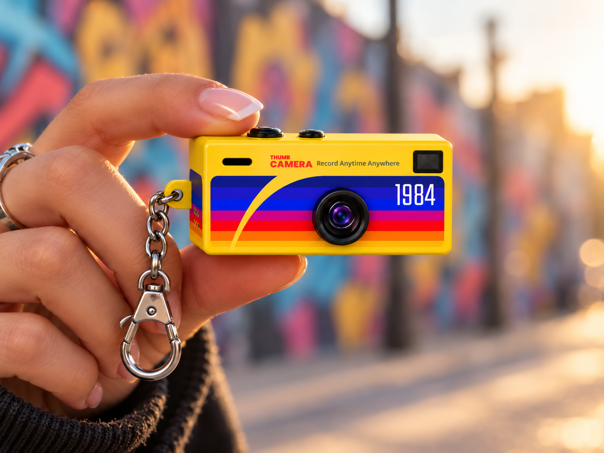 Mini cámara retro con microSD incluida