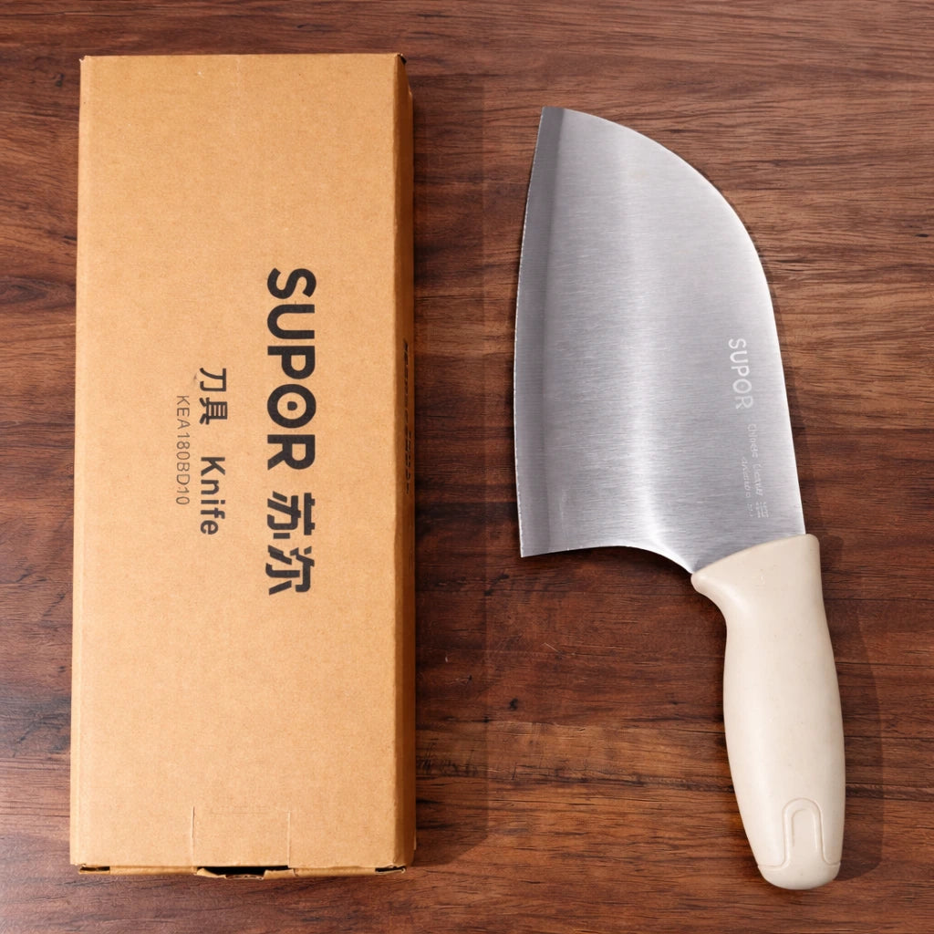 Cuchillo Cleaver Curvo SUPOR Profesional Acero Inoxidable