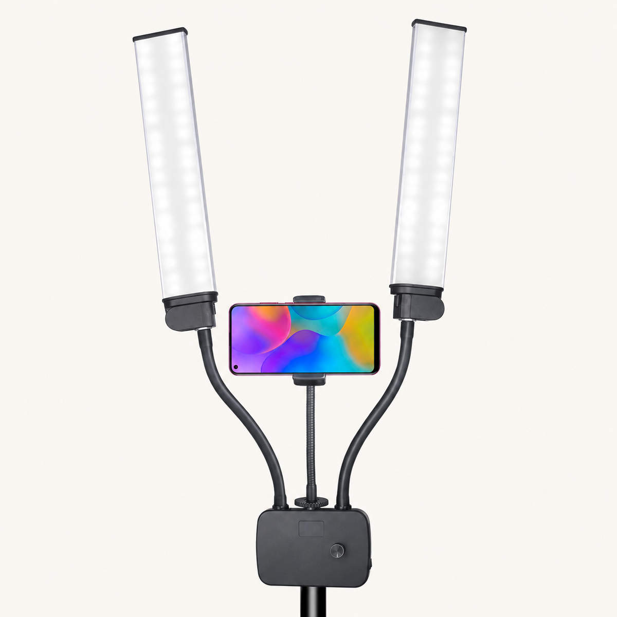 Lámpara LED de 2 Brazos 60 W con Trípode de 1,8 m y Control Remoto