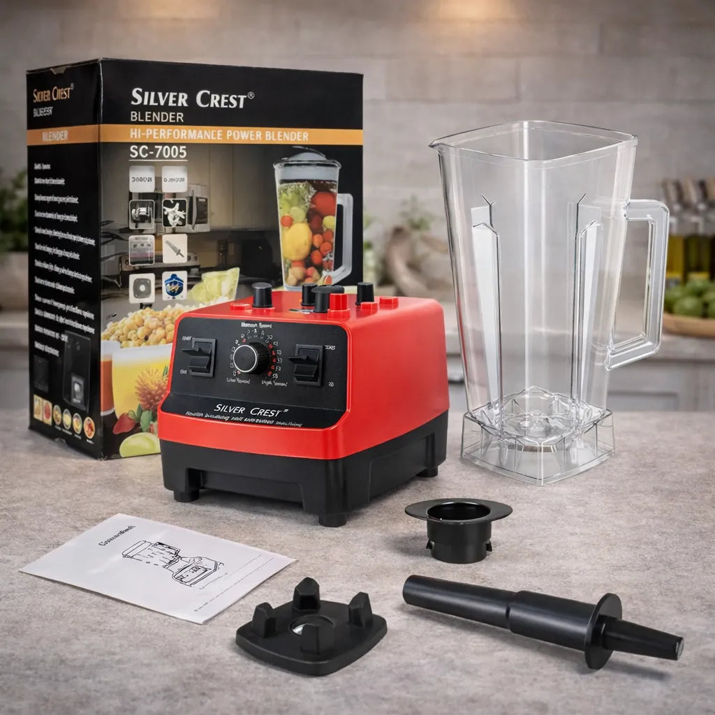 Licuadora Profesional Roja 2L 4500W Alta Potencia